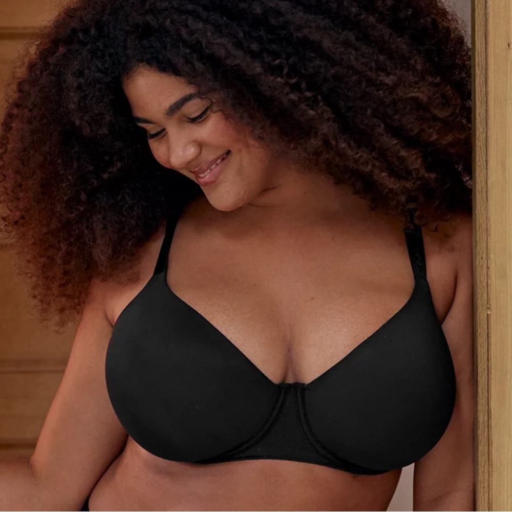 SMOOTHEZ by Aerie Full Coverage Lightly Lined Bra Black NWT 36 DD